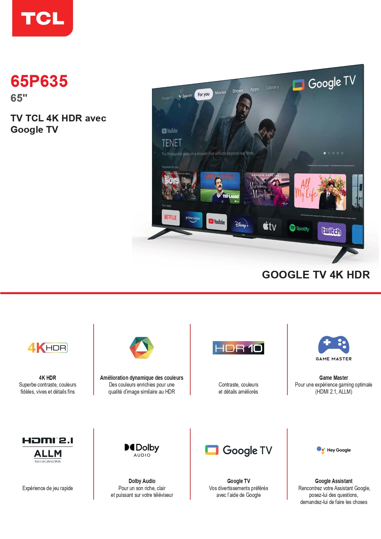 TV TCL 65 SMART ANDROID 4K